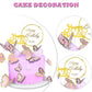 60Pcs Butterfly Cupcake Topper Pink Gold, Lively 3D Butterflies With 2Pcs Happy Birthday Topper For Cake Decor Birthday Annivers