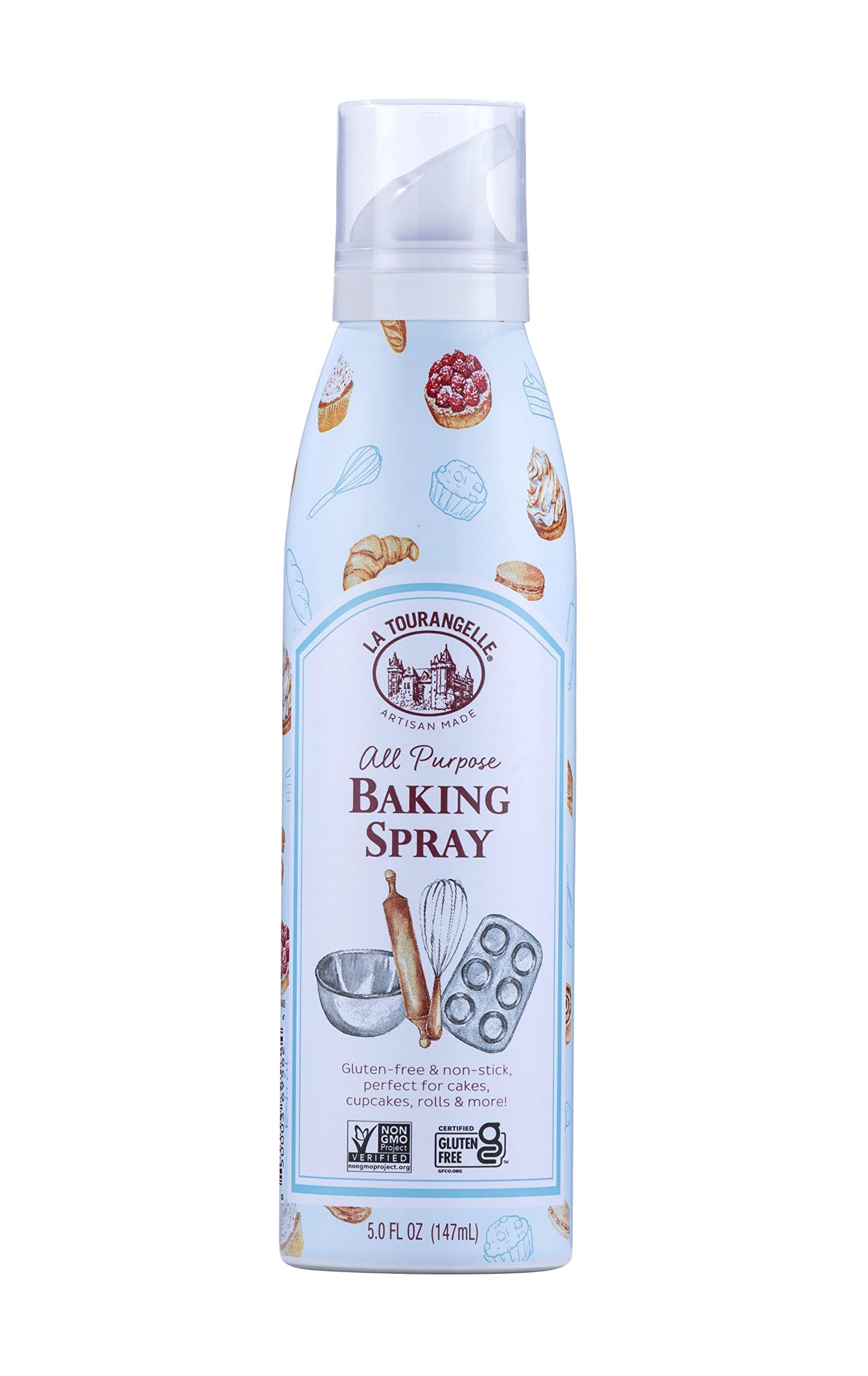 La Tourangelle, All Purpose Baking Spray, Gluten-Free, Non-Stick, Chemical Free And Propellant Free, Expeller-Pressed Cooking Sp