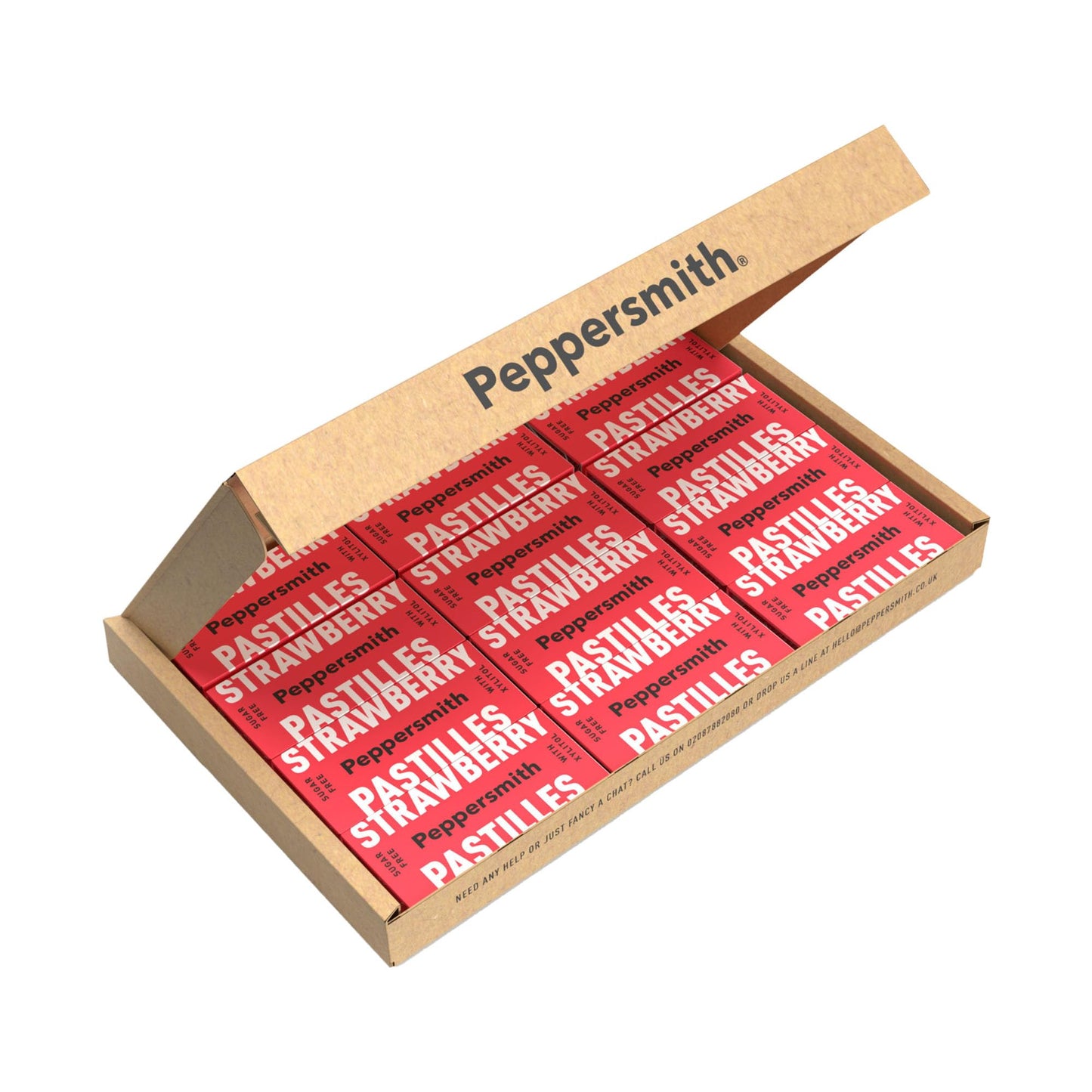 Peppersmith Strawberry Dental Mints 12x15g