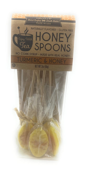 Melville Candy Honey Spoons [For Tea Lovers] Gluten-Free 5 Count (Turmeric & Honey)