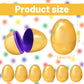 Inheming 6 Pcs Gold Easter Eggs, Empty Plastic Easter Eggs, Fillable Eggs For Candy, Chocolate, Money And Easter Stuff, Easter E