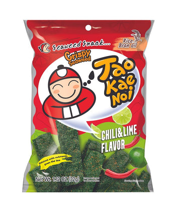 Tao Kae Noi Crispy Seaweed Chili & Lime, 1.12 oz (Pack of 6)