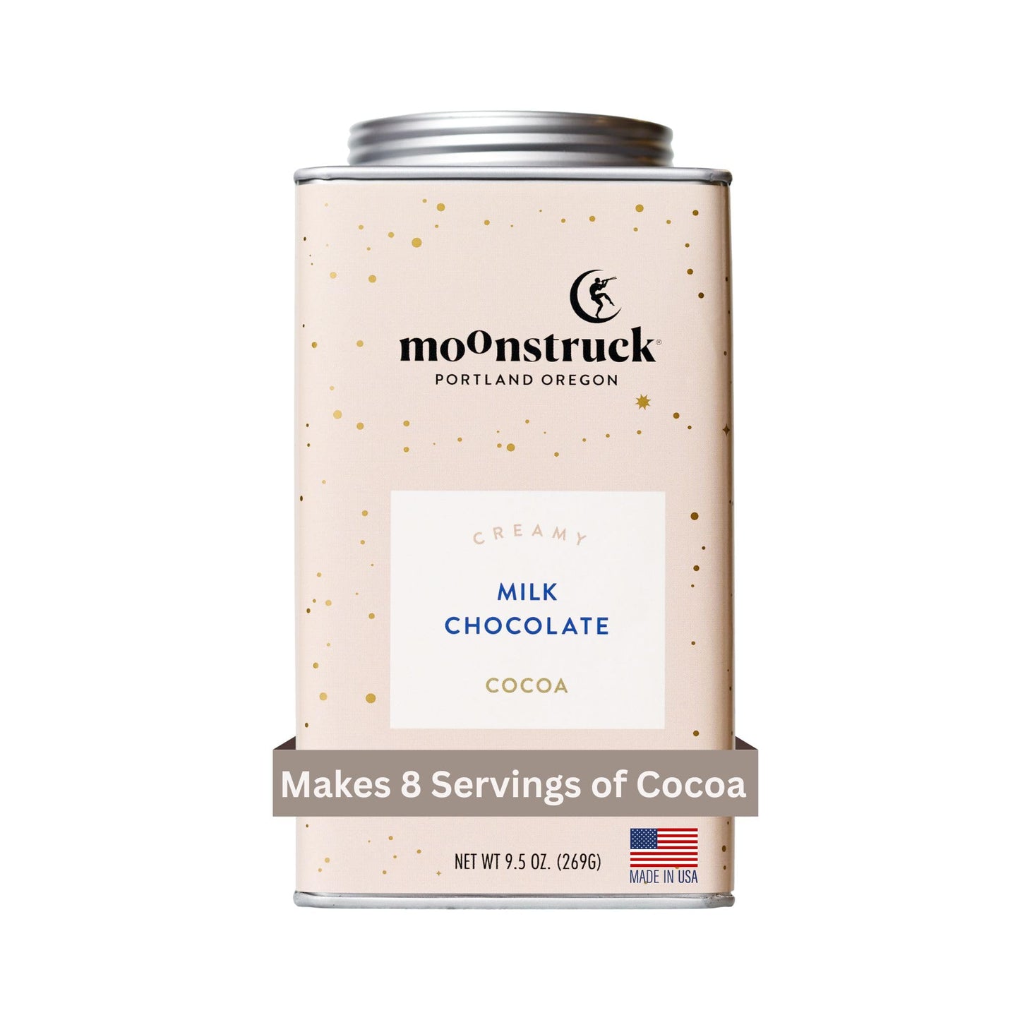 Moonstruck Chocolate Creamy Milk Chocolate Hot Cocoa Mix  9.5oz (Pack of 1)