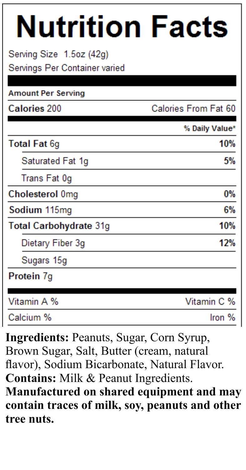 SweetGourmet Original Butter Peanut Squares Candy | 2 Pounds