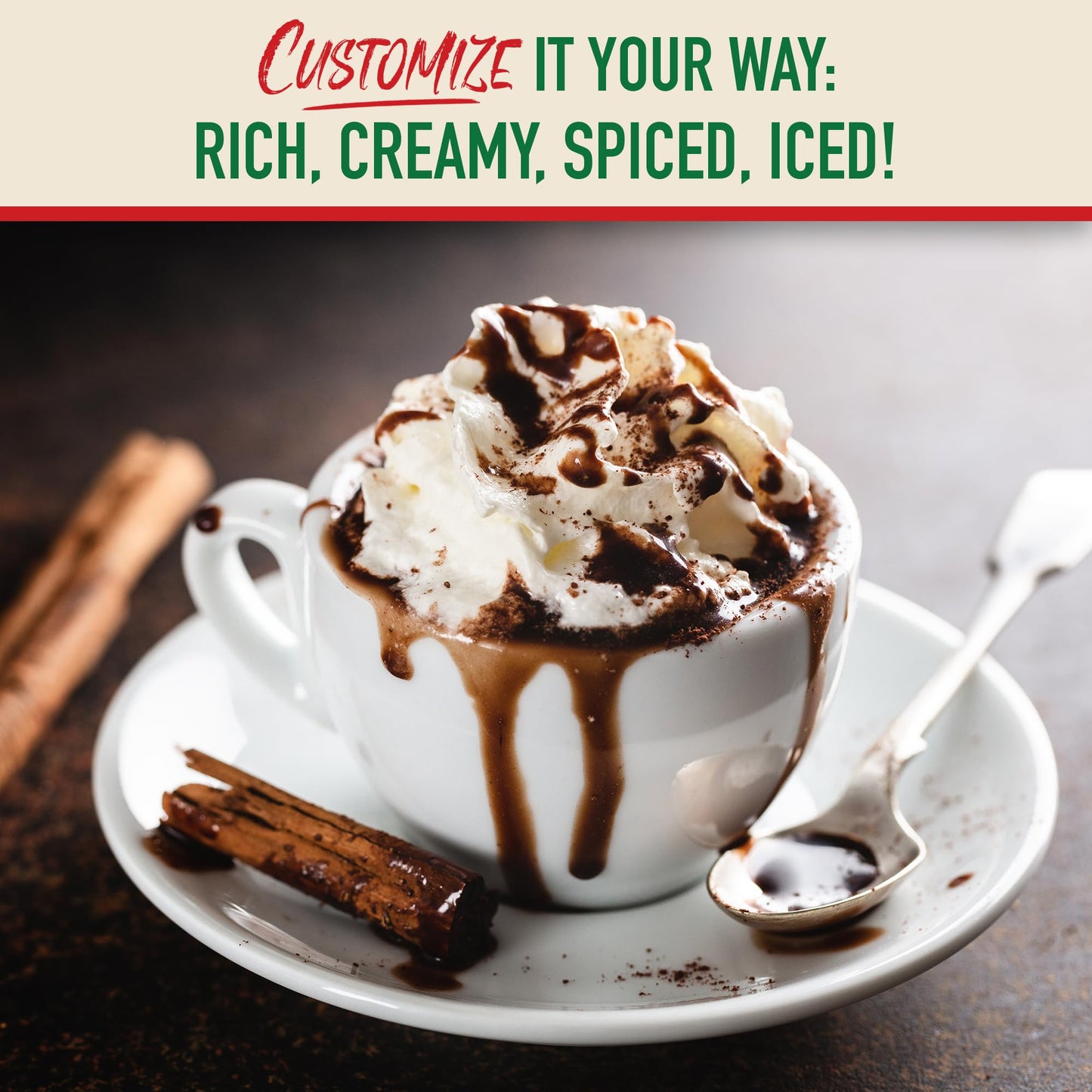 Caffelatto Milk Chocolate Hot Cocoa, Gourmet Single Serve Sticks, Made For Milk Frothers, Add Your Own Milk, Simple Ingredients