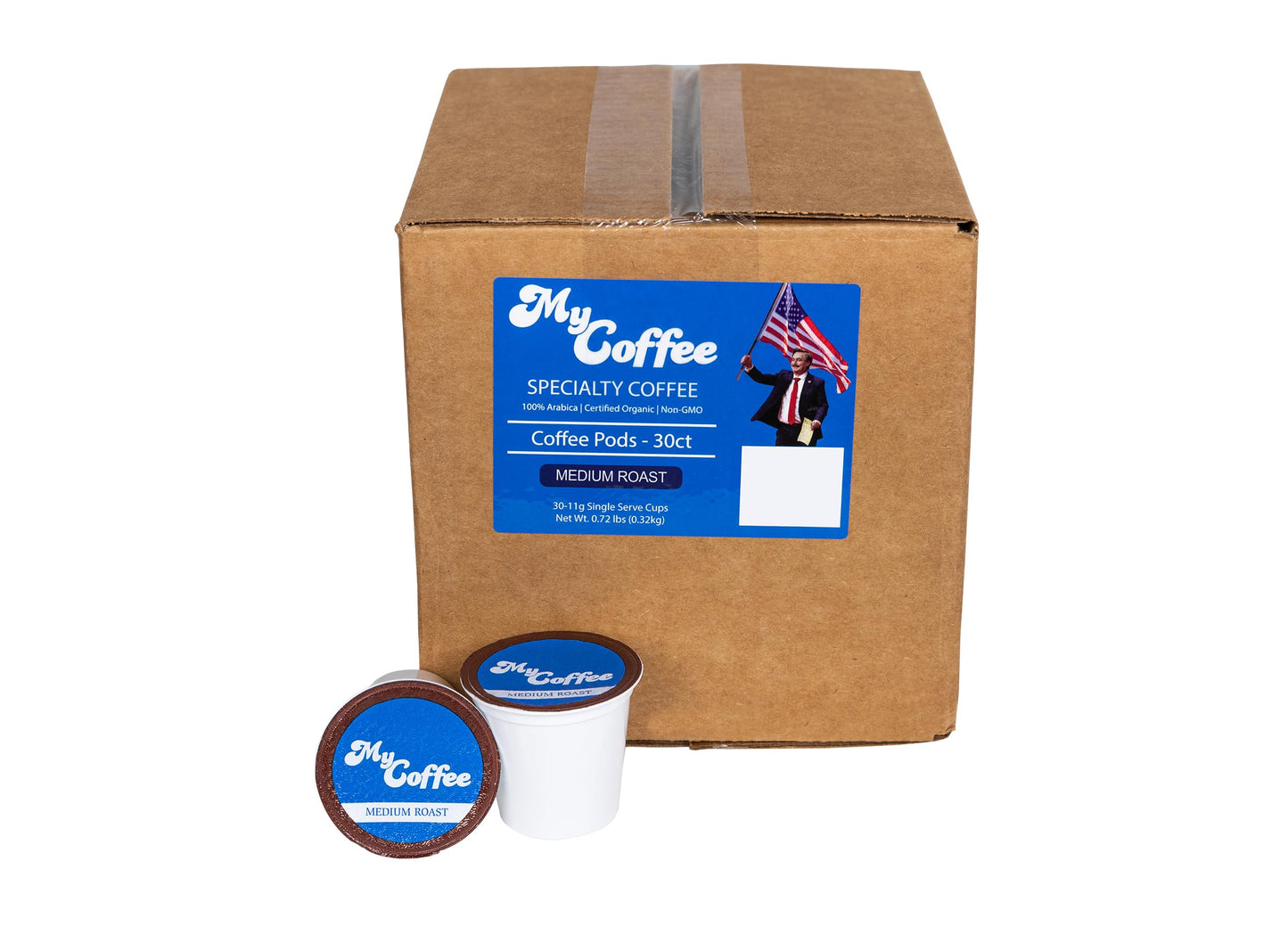 MyCoffee Organic Specialty Grade Coffee Pods - 100% Arabica, Medium Roast, 30 Count Single Serve Pods