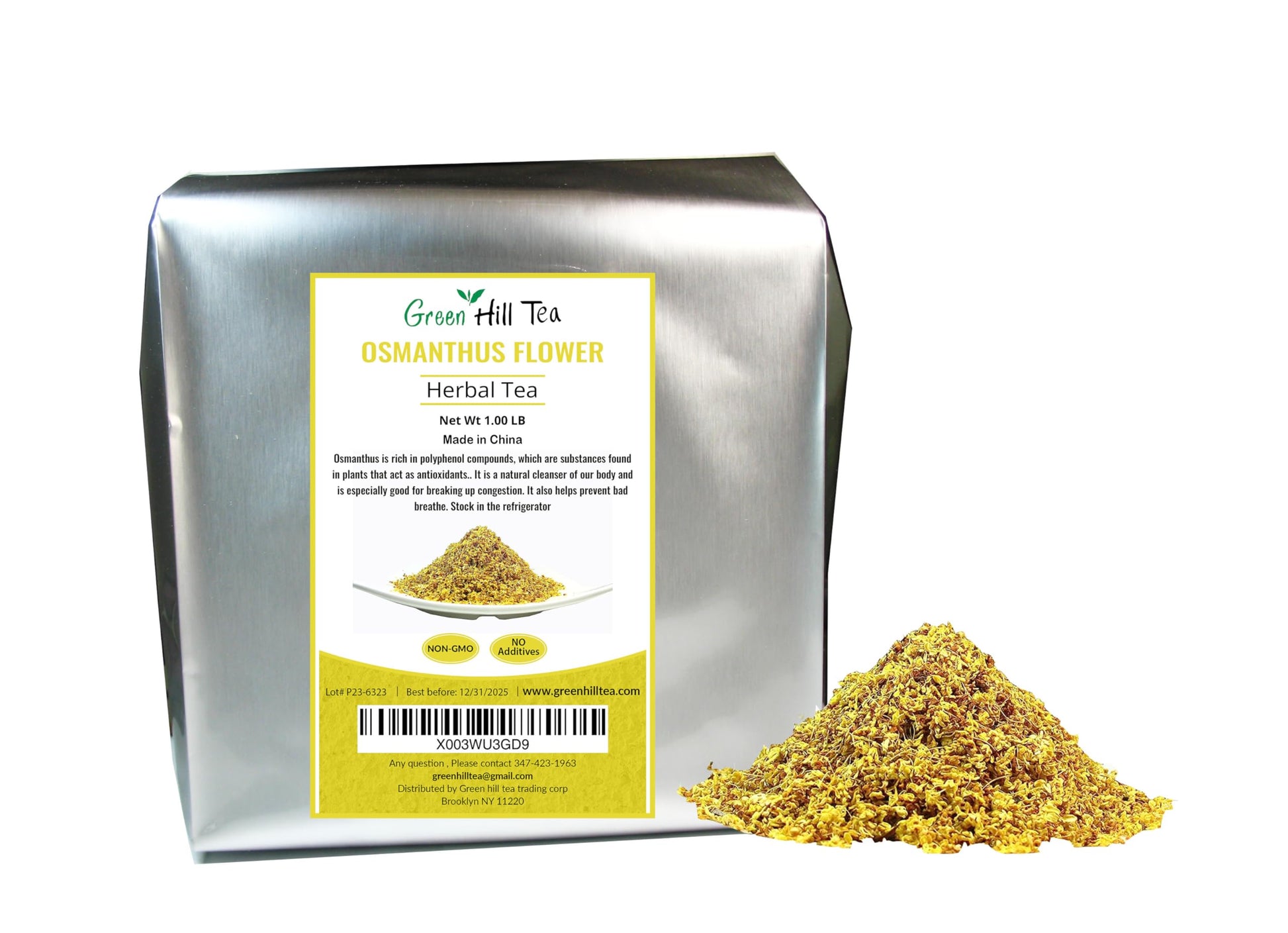 Greenhilltea Osmanthus Flower Dried Herbal Tea - 16 OZ, 1 Pound Pack