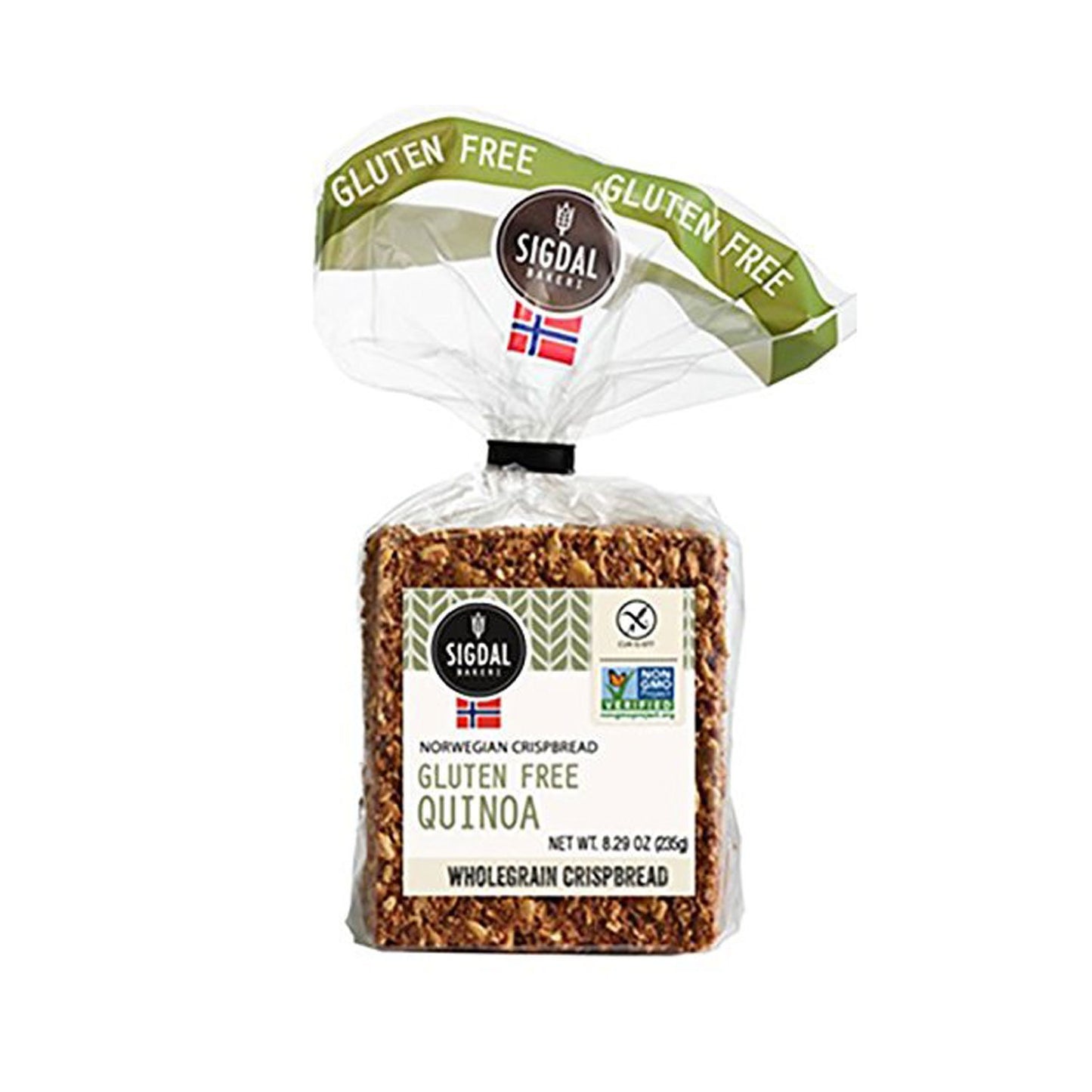 Sigdal Gluten Free Quinoa Crispbread, Wholegrain, 8.29oz (Pack of 6)