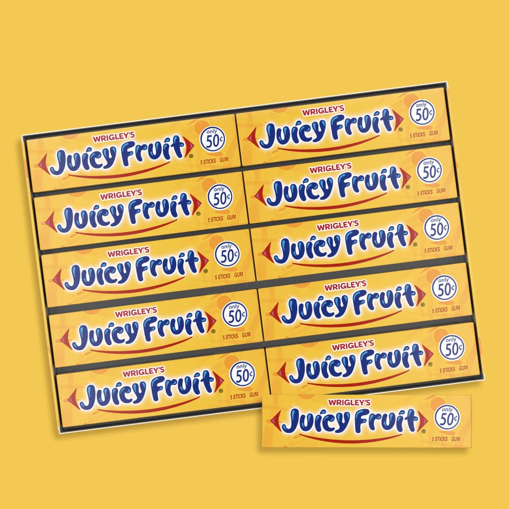 Juicy Fruit Gum Wrigley'S Chewing Gum Bulk Pack, 5 Stick (Pack Of 40)