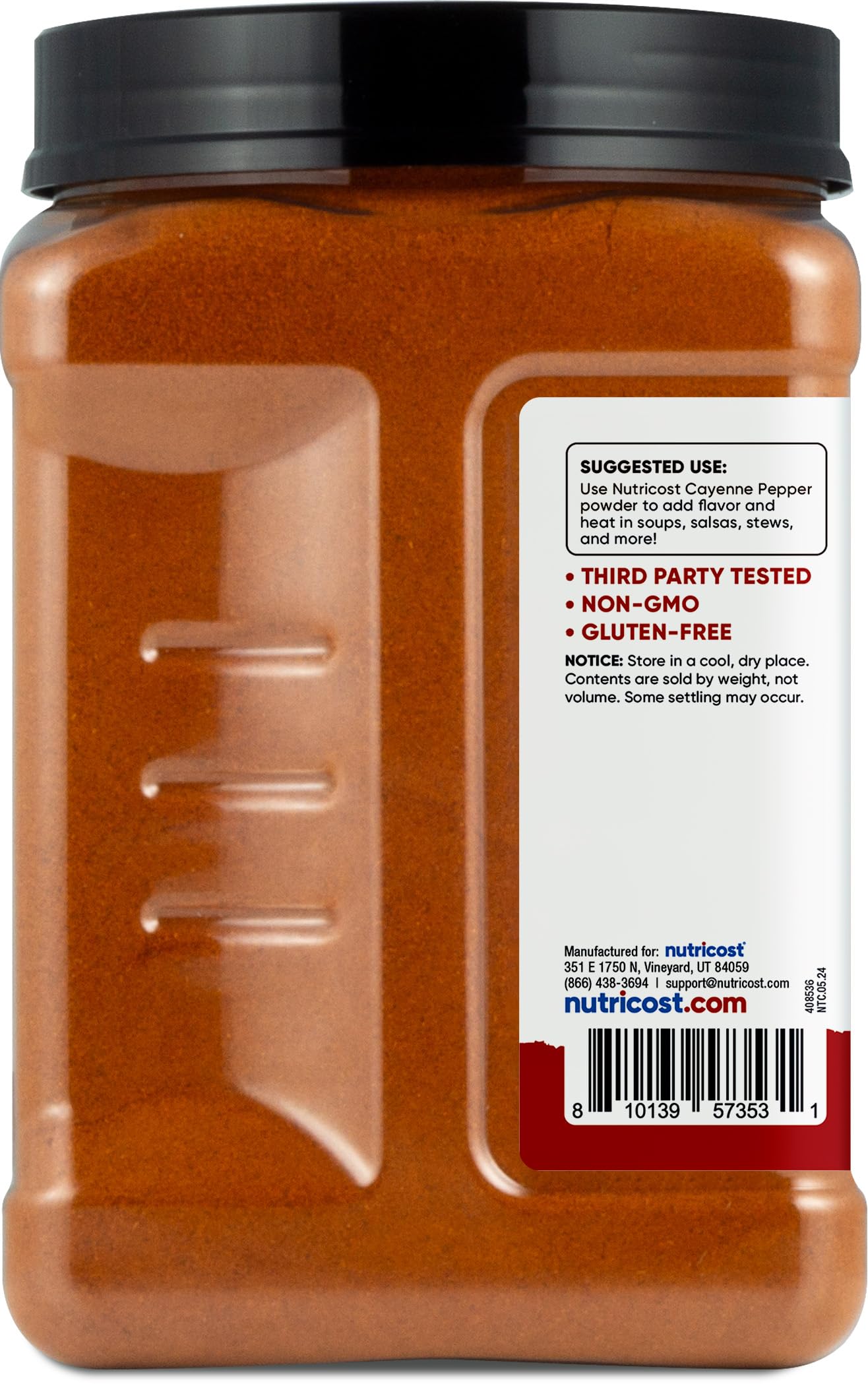 Nutricost Pantry Cayenne Pepper 60,000 Heat Units (2 Pounds) - Ground Red Pepper Powder, Vegan, Gluten-Free, GMO-Free