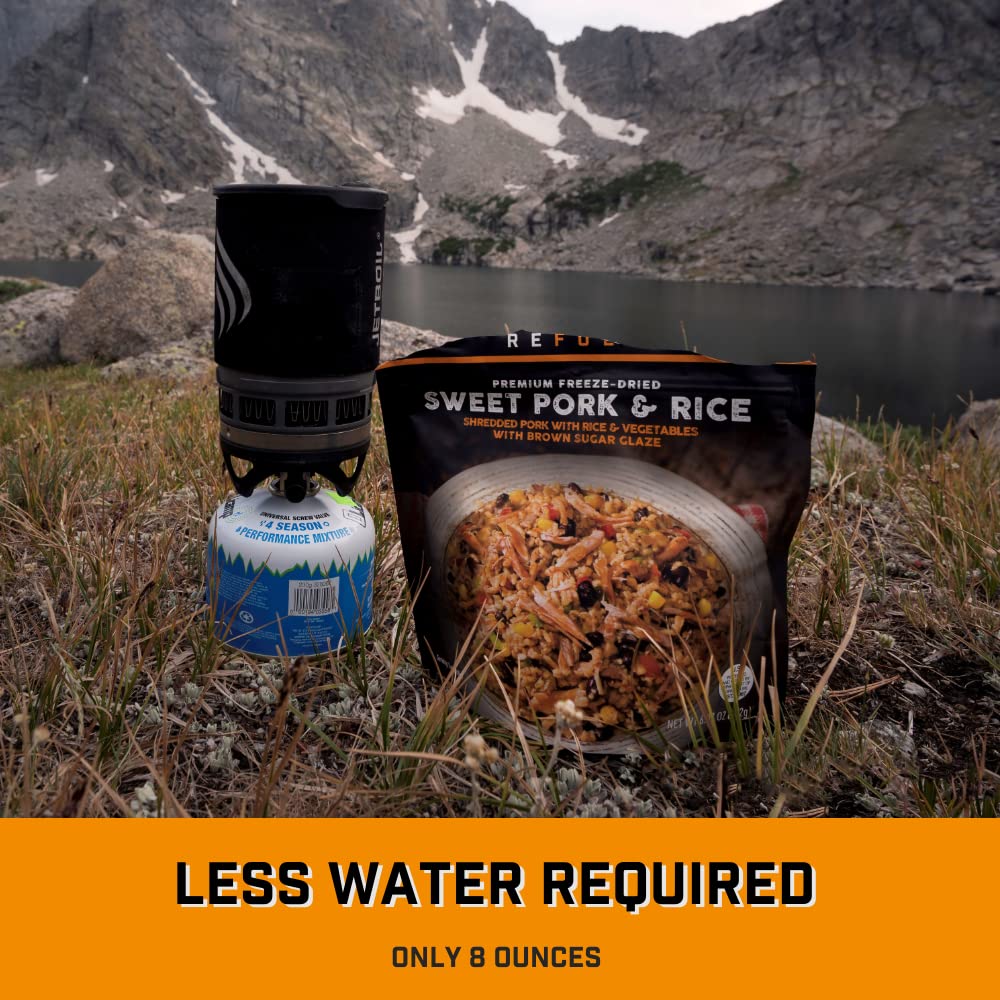 Peak Refuel Sweet Pork & Rice | Enhanced Freeze Dried Camping Food | Backpacking & Hiking Mre Meals | Just Add Water | 100% Real Meat | 40G Of Protein | 2 Serving Pouch
