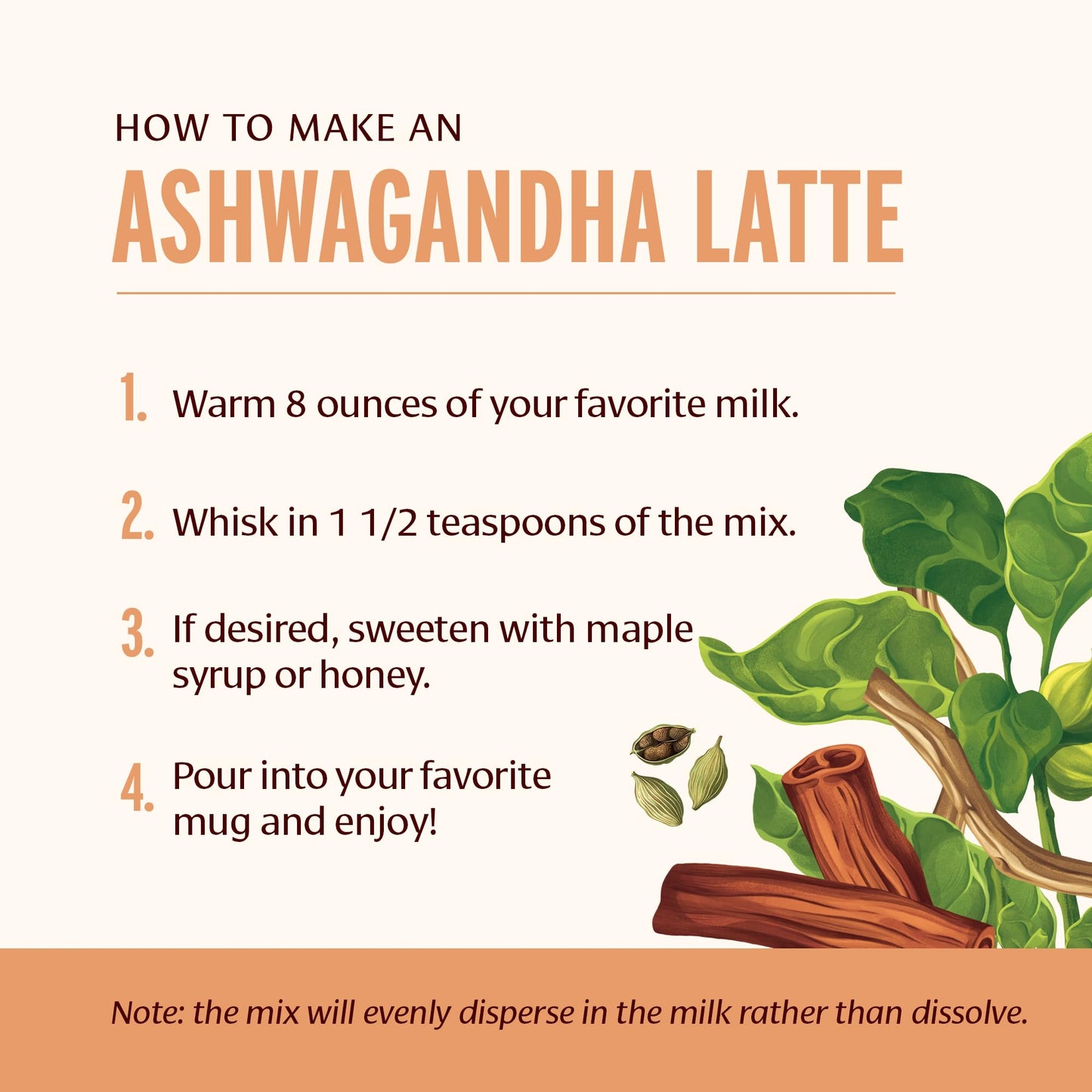 Banyan Botanicals Ashwagandha Latte Mix – Organic, Caffeine-Free Herbal Drink – 4.2 oz – Vegan, Non-GMO