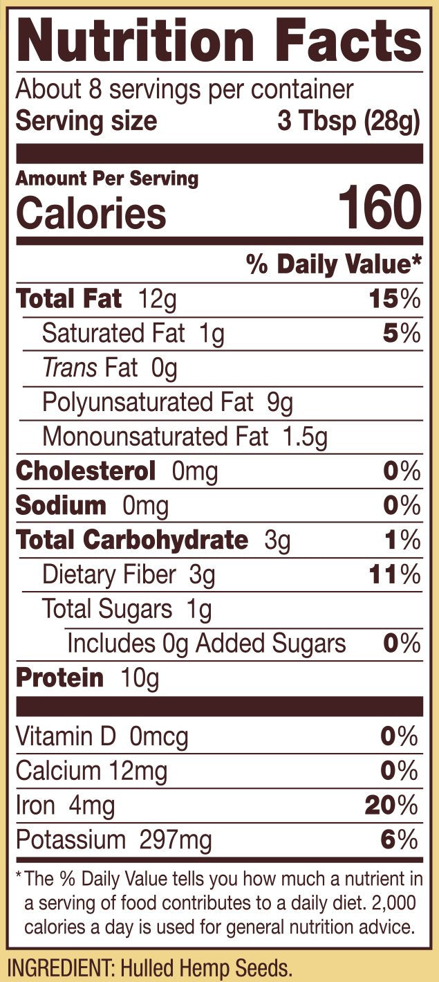 Bob'S Red Mill Hemp Seed Hearts - 8 Ounce (Pack Of 1), Raw And Shelled, 10G Plant Based Protein, Non Gmo, Vegan, Keto, Paleo, Gluten Free