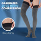5Xl Plus Size Compression Thigh High Socks For Men 20-30Mmhg - Mens Wide Graduated Compression Stockings Hose For Improving Circ