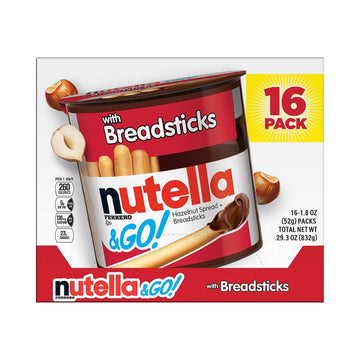 Nutella and Go Spread With Breadsticks, 1.8 Ounce (Pack of 16)