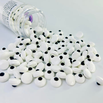 1Cm Eyes Candy Eyeballs, Cake, Cupcake, Cookie And Diy Dessert Toppers 130G/4.6Oz, Edible Halloween Sprinkles For Cake Decoratin