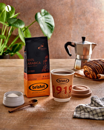 Bristot 100% Arabica Ground Coffee | Espresso Delicato | Italian Ground Espresso | Medium Roast | For Moka, French Press, Pour O