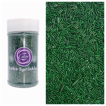 Sentovac Edible Green Jimmies Sprinkles for Cake Decorating Baking | Cupcake Cookie and Ice Cream Toppers Cake Decorations| Cele