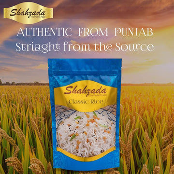 Shahzada Basmati Rice - Classic White, Aged, Aromatic, Vegan, Gluten-Free, 2lb Resealable Zip-Lock Bag