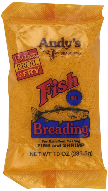 Andys Fish Breading Red, 10-Ounces (Pack of 12)