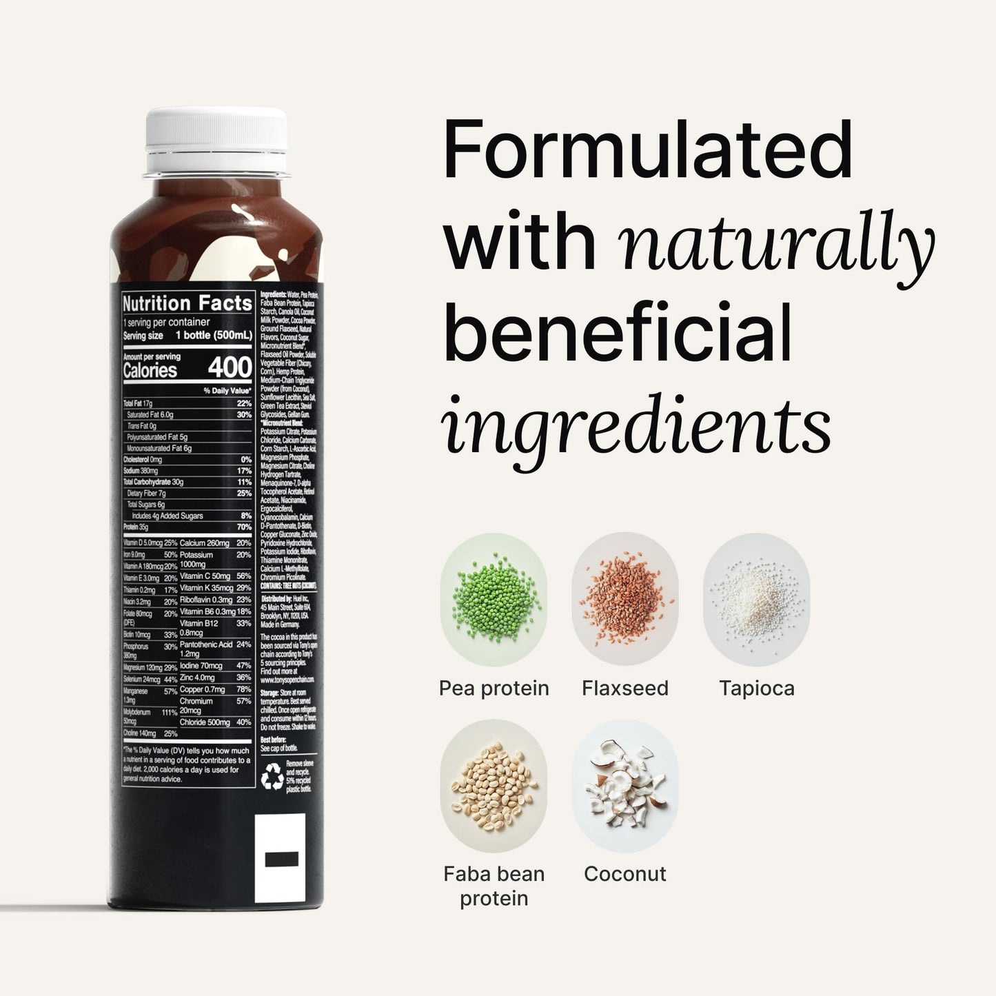 Huel Black Edition Ready-to-Drink  Chocolate Meal Replacement Drink  35g High Protein  27 Vitamins and Minerals  Vegan  Gluten Free  Plant Based  High Fiber  Low Sugar  16.9 Fl Oz (12 Pack)