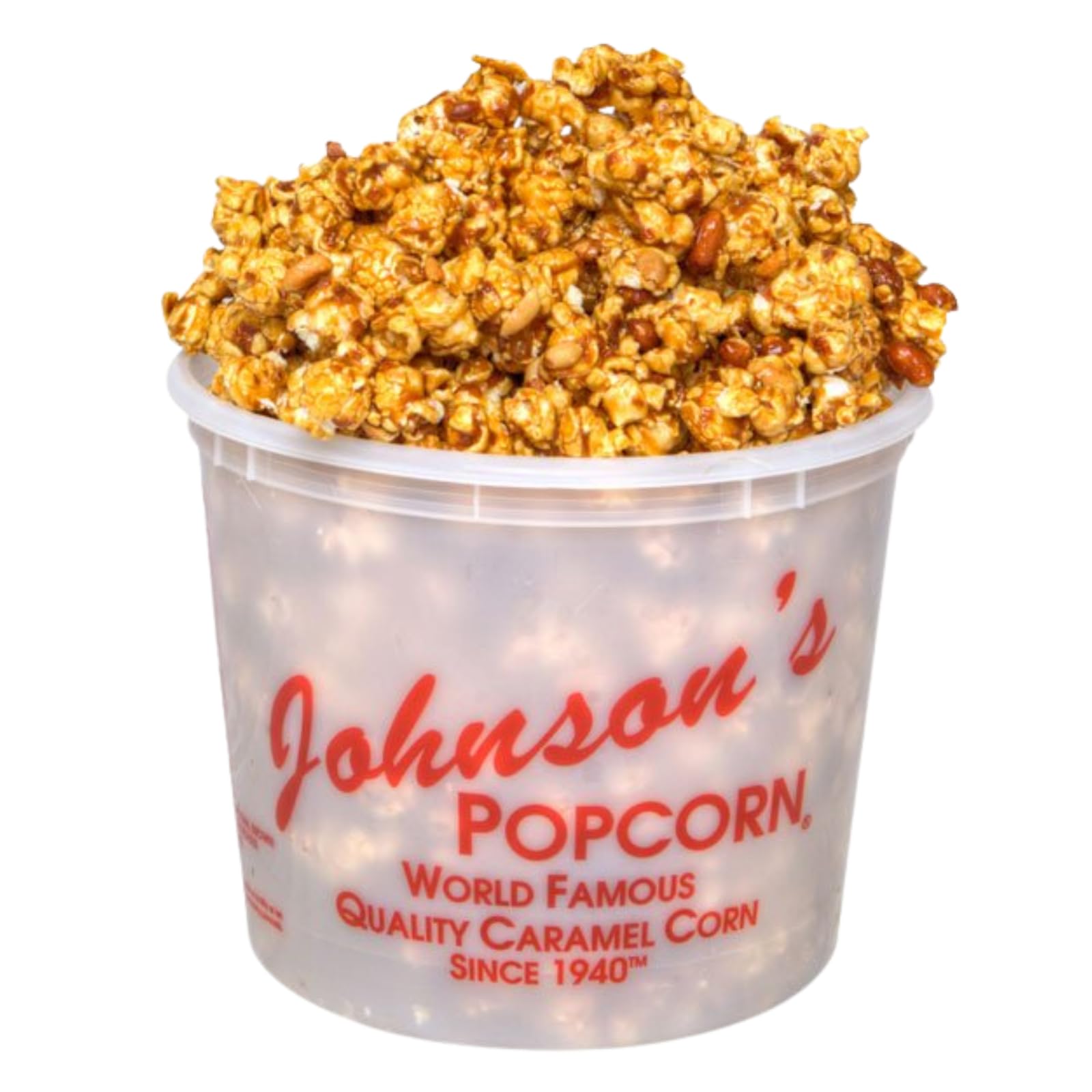 Johnsons Popcorn Peanut Popcorn - Gourmet Sweet & Crunchy Snack, 21oz, Handmade Treat for Parties & Movie Nights
