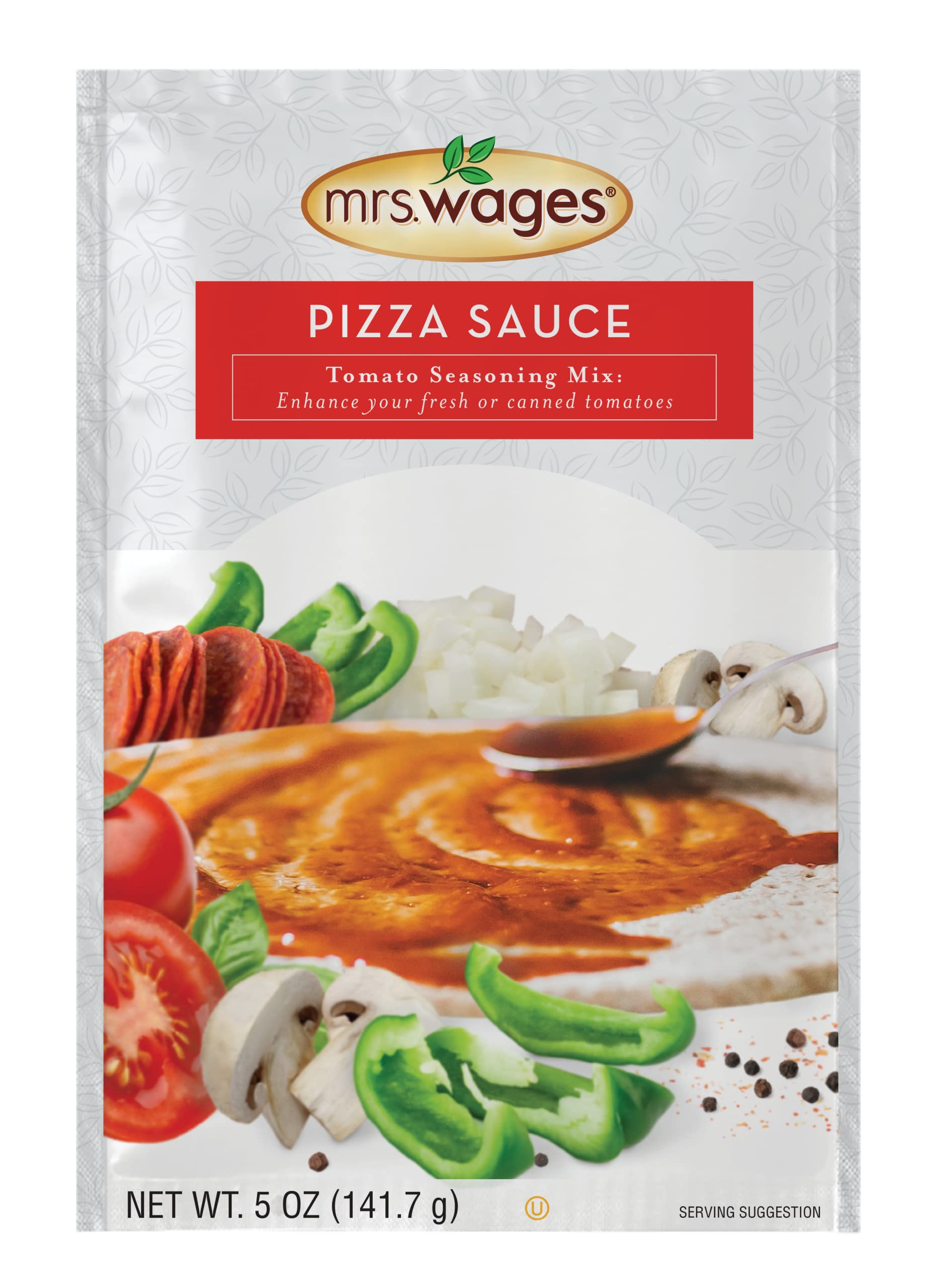 Mrs. Wages Pizza Sauce Canning Mix, Easy-To-Use, Simple Homemade Pizza Sauce, Great Flavor, Easy To Freeze or Serve Fresh, 5 oz 