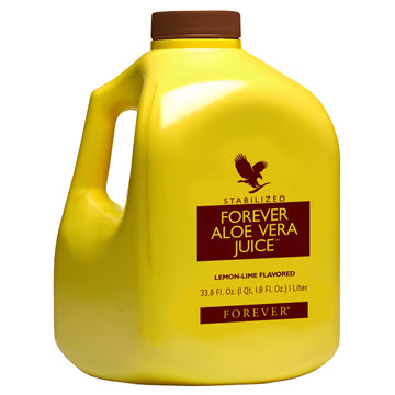 Forever Living - Forever Aloe Vera Juice - Lemon Lime Flavor - Pure Inner Leaf Gel Drink for Digestive Health & Immune Support -