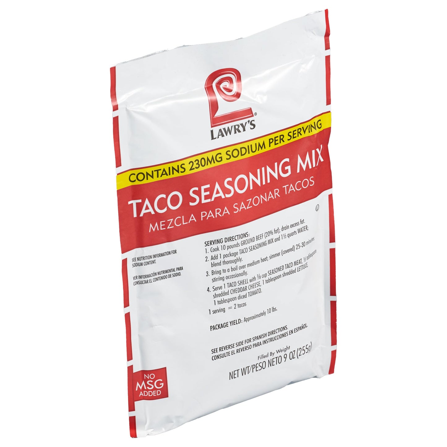 Lawry'S Taco Seasoning Mix, 9 Oz (Pack Of 6) - Six 9 Ounce Packets Of Taco Seasoning Mix, Best For Chicken, Beef, Fish, Pork Or