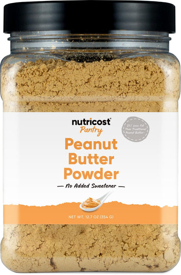 Nutricost Pantry Peanut Butter Flour Powder (30 Servings) (12.6 oz) - 81% Less Fat Than Traditional Peanut Butter, Non-GMO, Glut