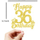 36 Birthday Cake Toppers-Gold Glitter, 36Th Cake Topper For Men,36 Cake Topper For Women, 36Th Birthday Decorations,36Th Birthda