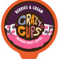 Crazy Cups Flavored Coffee Pods, Berries & Cream, Medium Roast, 88 Count (Pack of 4), Compatible with Keurig K Cup Machines