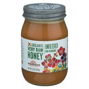 Madhava Raw Organic Honey, 22 Ounce (Pack Of 6)