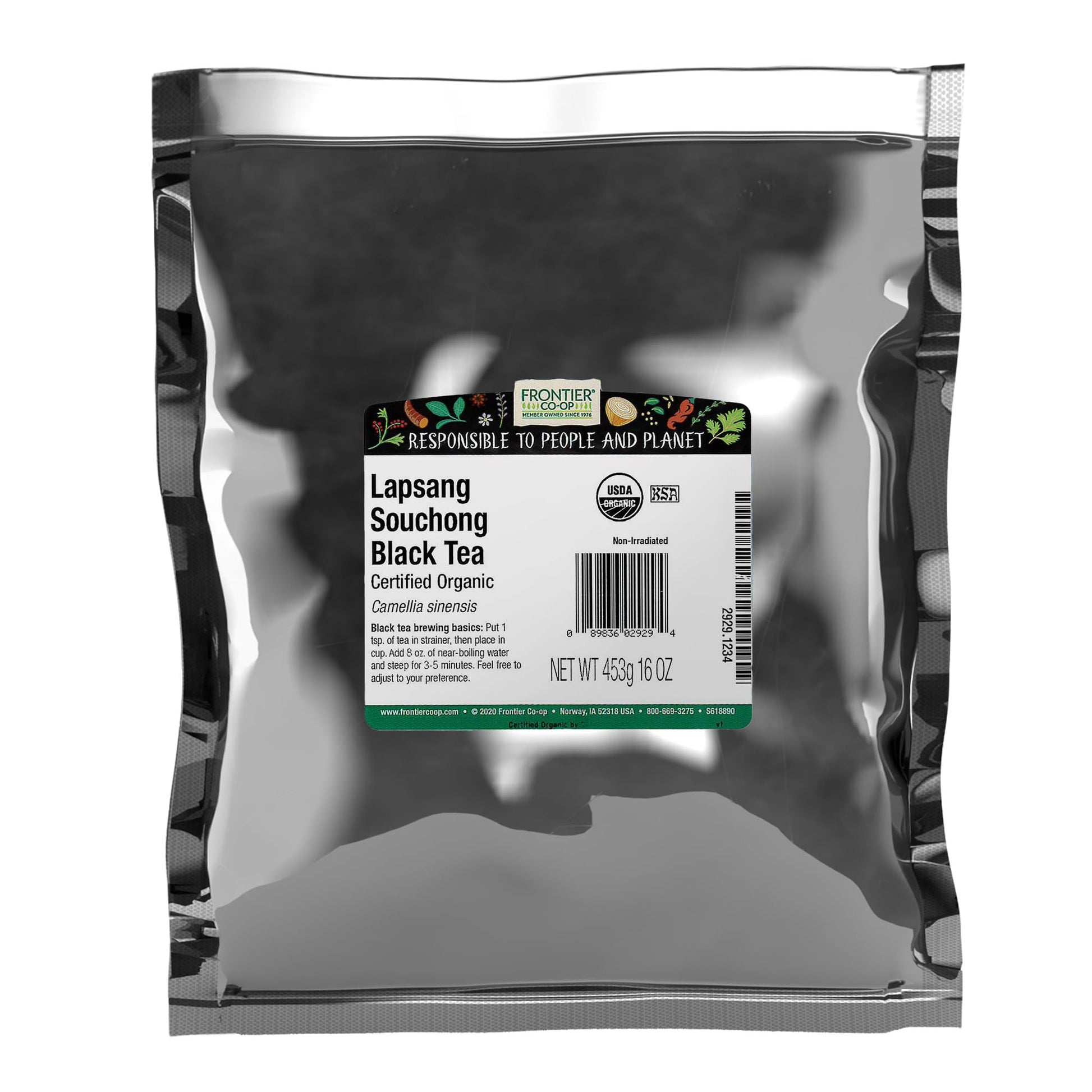 Frontier Natural Foods Products 2929 Lapsang Souchong Organic Tea, 16 Ounce