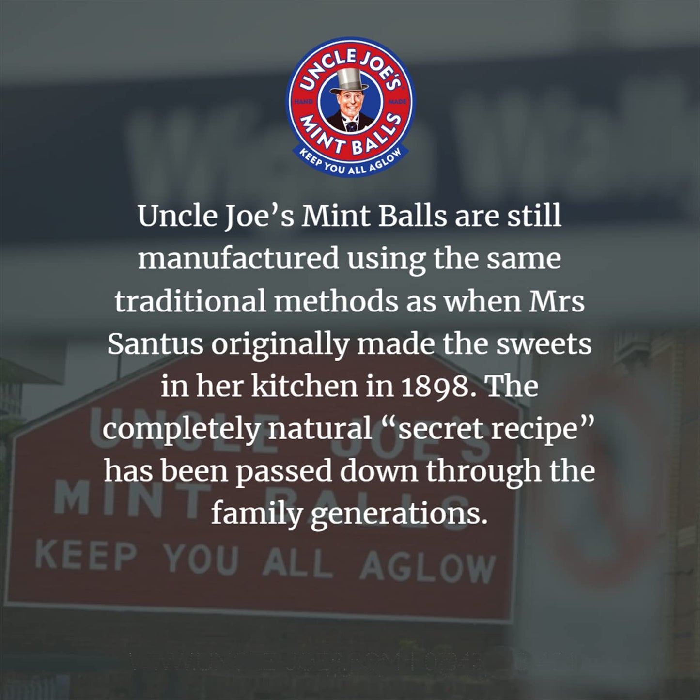 Uncle Joes Mint Balls Jar - Handcrafted Vegan Gluten Free Candy, 1.4kg (3.1 lbs) - Individually Wrapped Real Peppermint Oil Mints