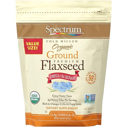 Spectrum Essentials Organic Ground Flaxseed, 24 Oz.