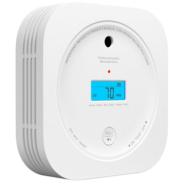 Aegislink Smoke And Carbon Monoxide Detector 10-Year Lifespan With Replaceable Battery, Photoelectric Fire Alarm And Electrochem