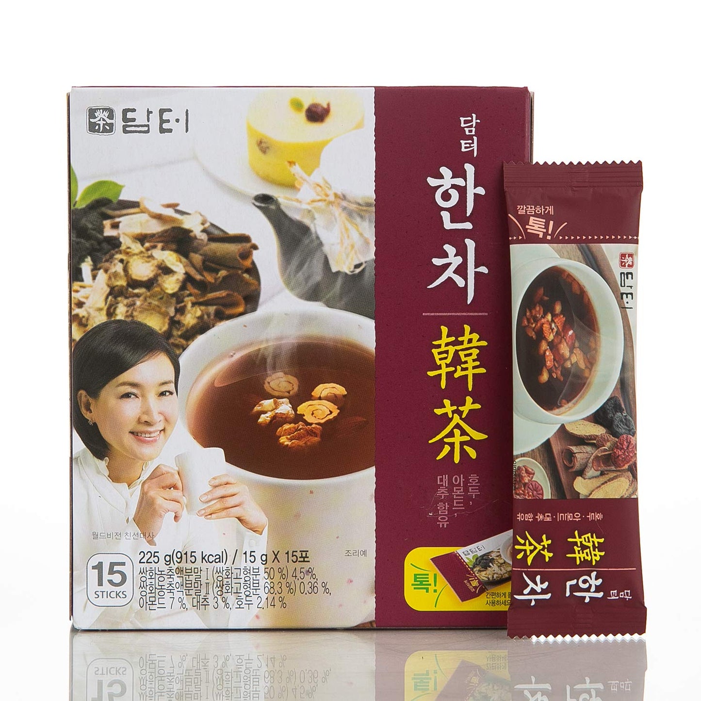 Damtuh Korea Traditional Han Tea Herbal Tea Single Serve 15G X 15 Sticks