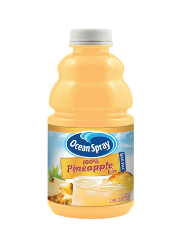 Ocean Spray BarPac Mixer Bottle, 100% Pineapple, 32 Ounce (Pack of 12)