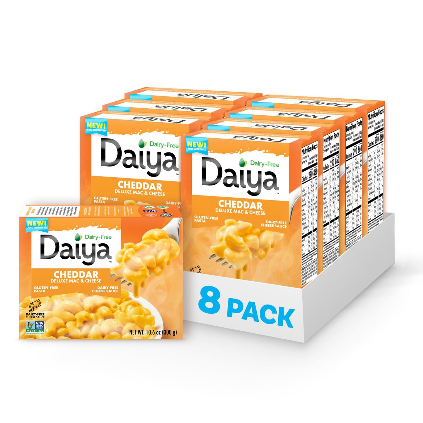 Daiya Dairy Free Gluten Free Cheddar Style Vegan Mac And Cheese, 10.6 Ounce (Pack Of 8)