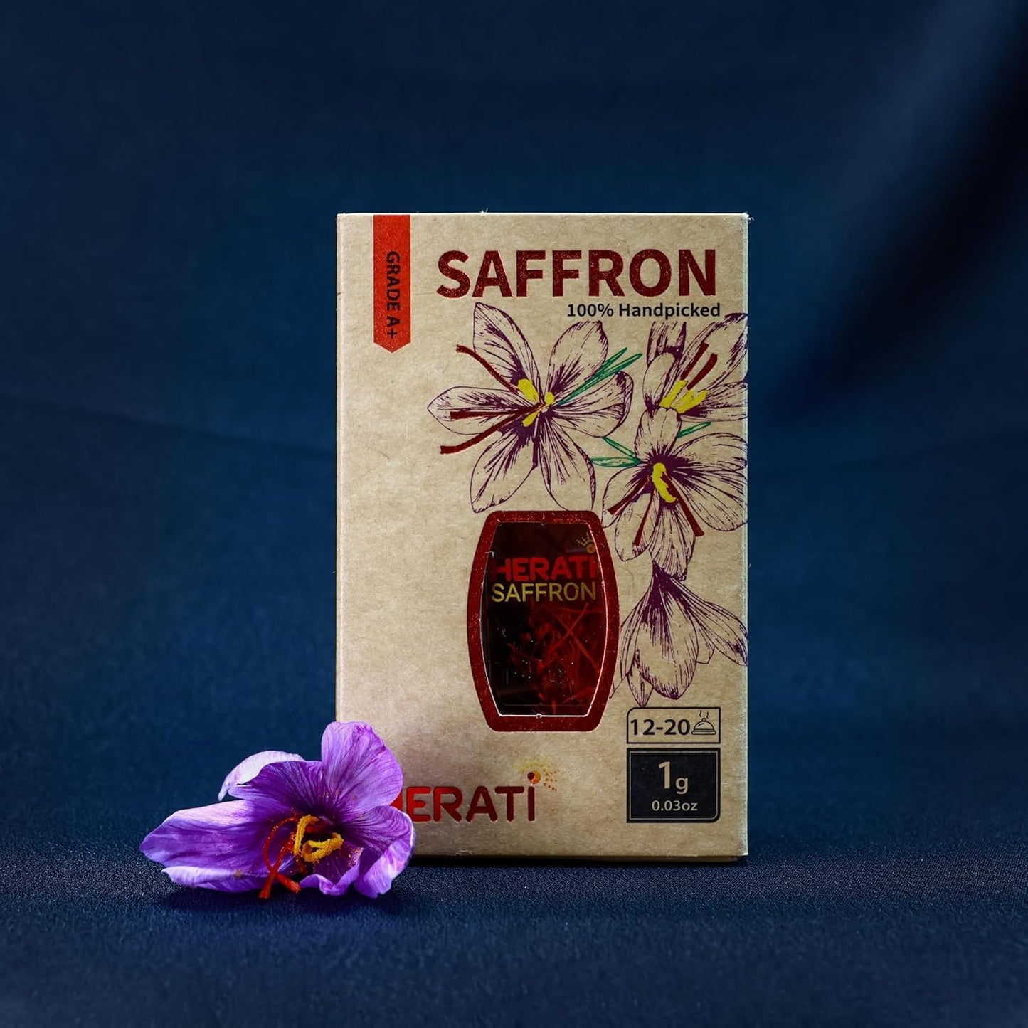 Herati Premium Saffron 1 Grams Superior Saffron Threads, Premium Grade Saffron, Super Negin, All-Red, Spice For All Culinary Use