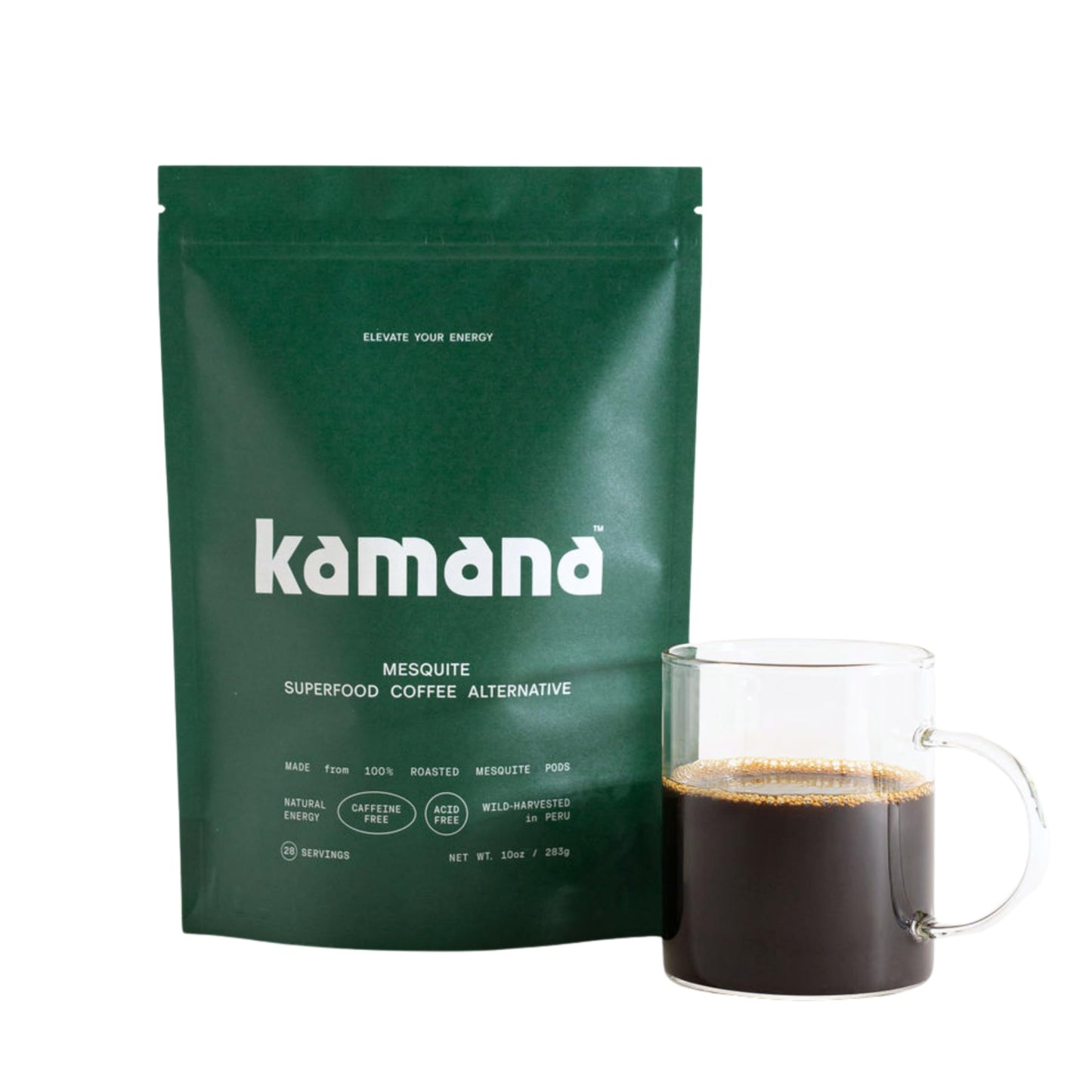 Kamana Caffeine Free Coffee Alternative - Medium Roast Mesquite Drink - 10oz Bag