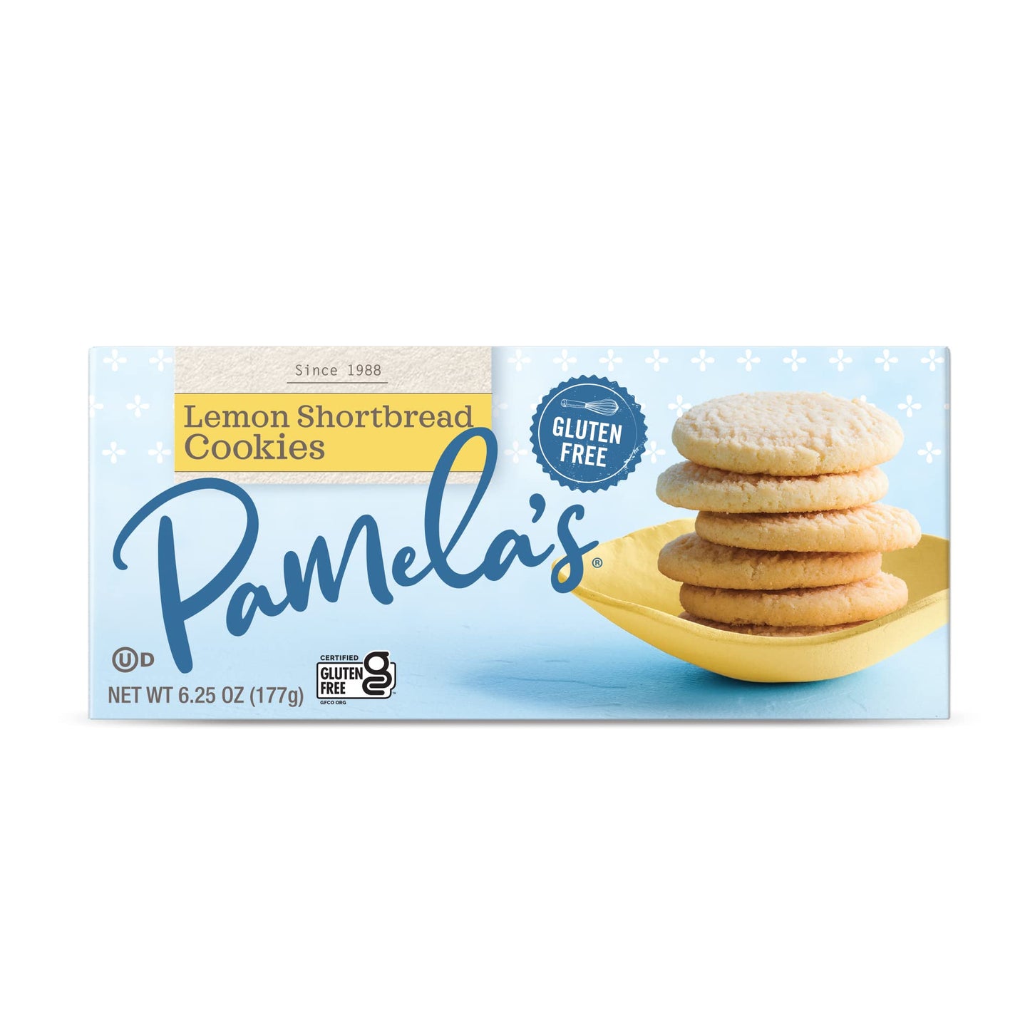 Pamela'S Products Lemon Shortbread Gluten Free Cookies,6.25 Ounce (Pack Of 6)