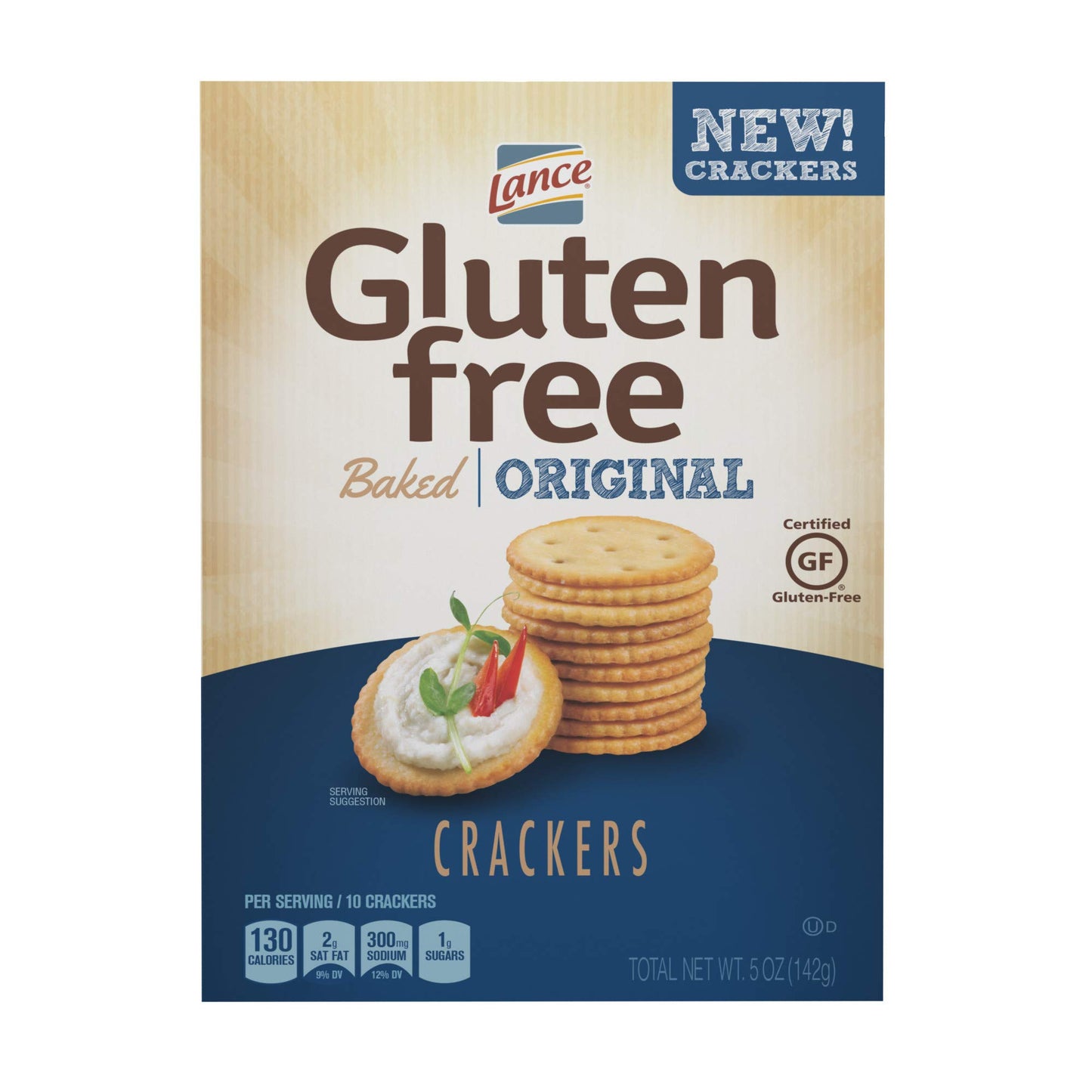 Lance Gluten Free Crackers, Original Baked, 5 Ounce (Pack of 12)