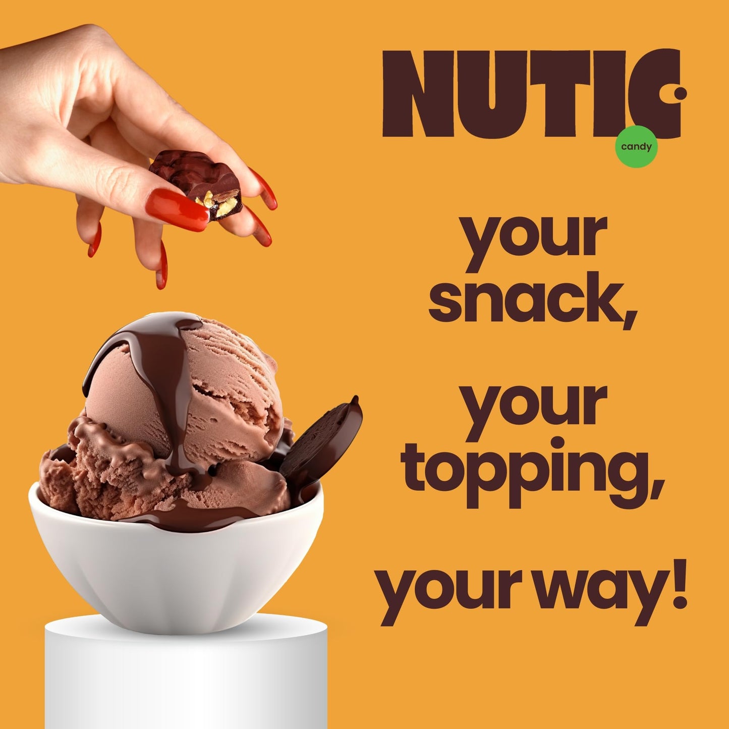Nutic Dark Chocolate Covered Peanut Clusters - 1Lb, Decadent Snacking & Gift-Ready Treats, Luxurious Chocolate-Covered Peanuts F