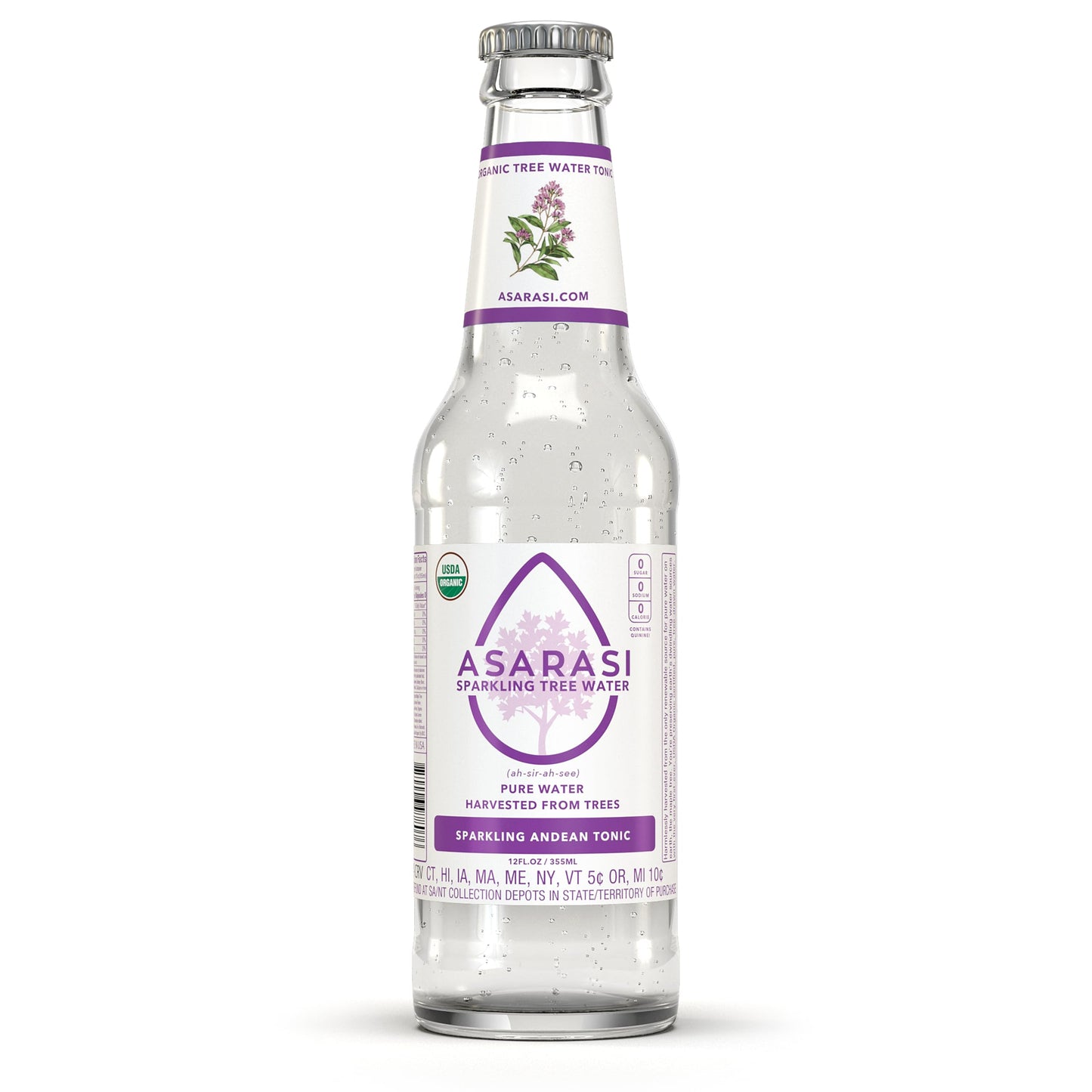 Asarasi Organic Sparkling Andean Tonic Tree Water - 12 Pack