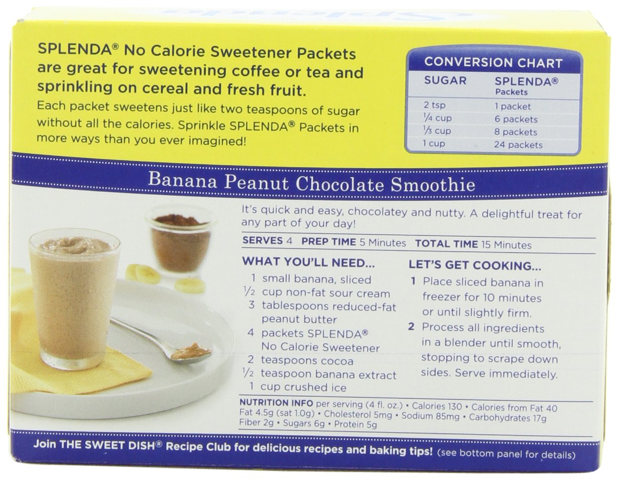 SPLENDA No Calorie Sweetener 50 Count Packets, 1.75 Ounce (Pack of 6), Model 722776200018
