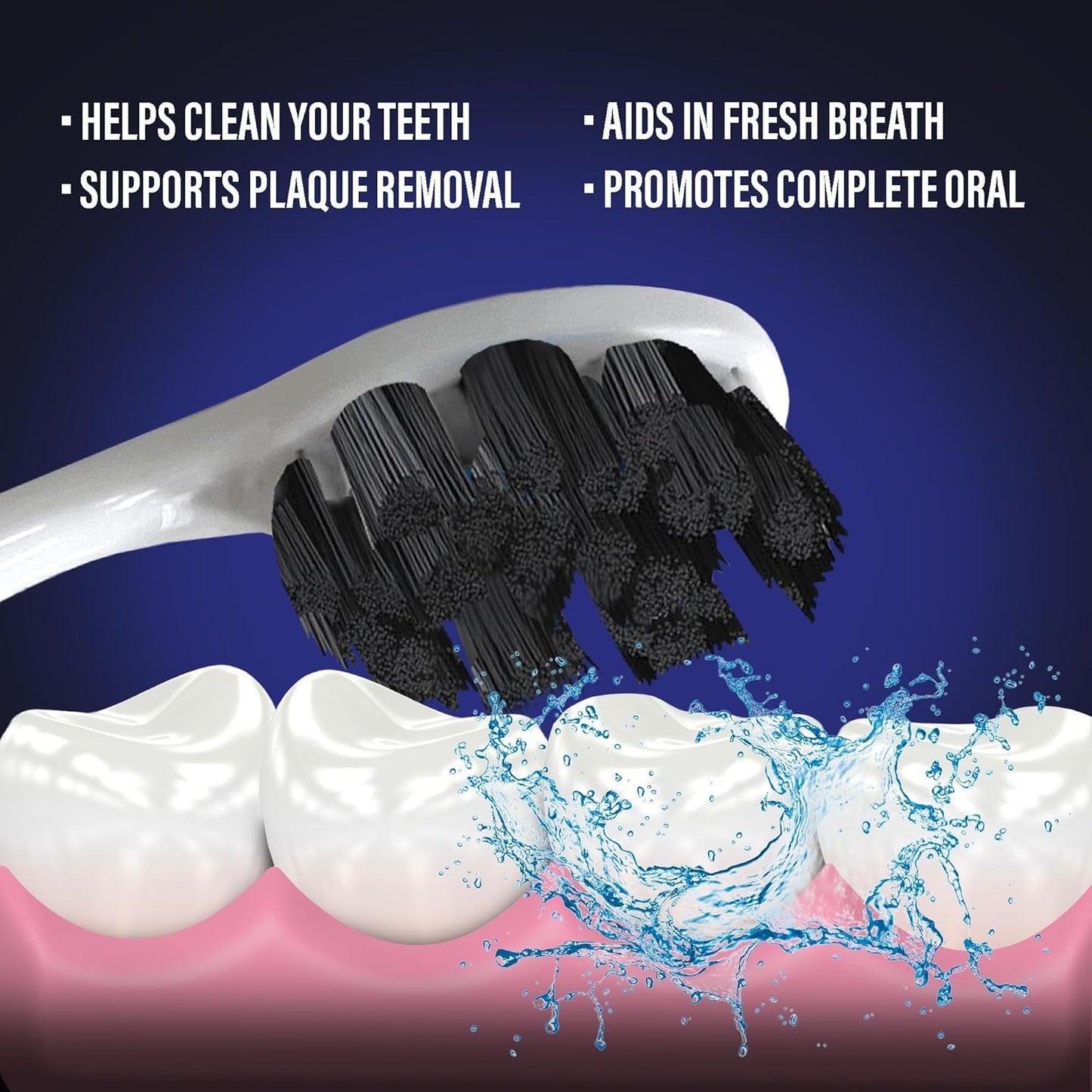 Gurunanda Butter On Gums Charcoal Toothbrush - 8,000+ Softex Bristles For Sensitive Teeth & Gums - Bpa & Latex Free Teeth Whiten
