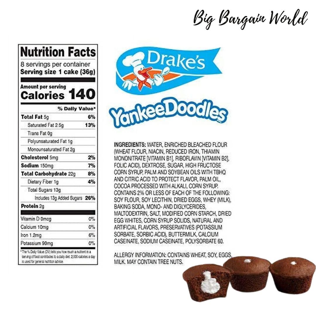 3 Pack Yankee Doodles Cream-Filled Chocolate Cakes