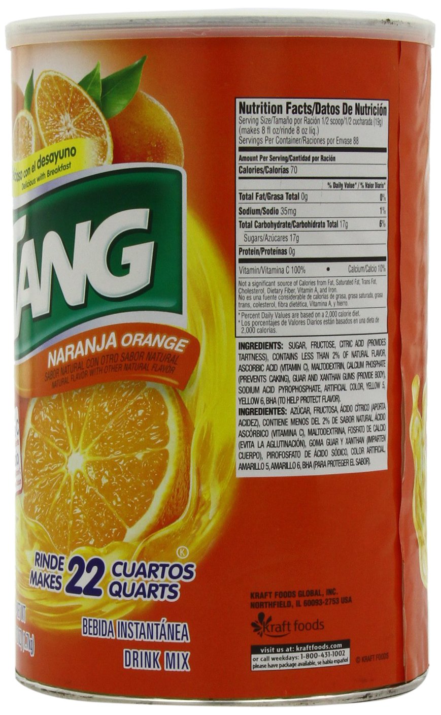 Tang Drink Mix, Orange, 60 Ounce